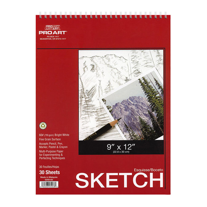 Pro Art Sketch Pad Pad 110gsm, 9" x 12" Tracing Pads & Rolls Art Nebula