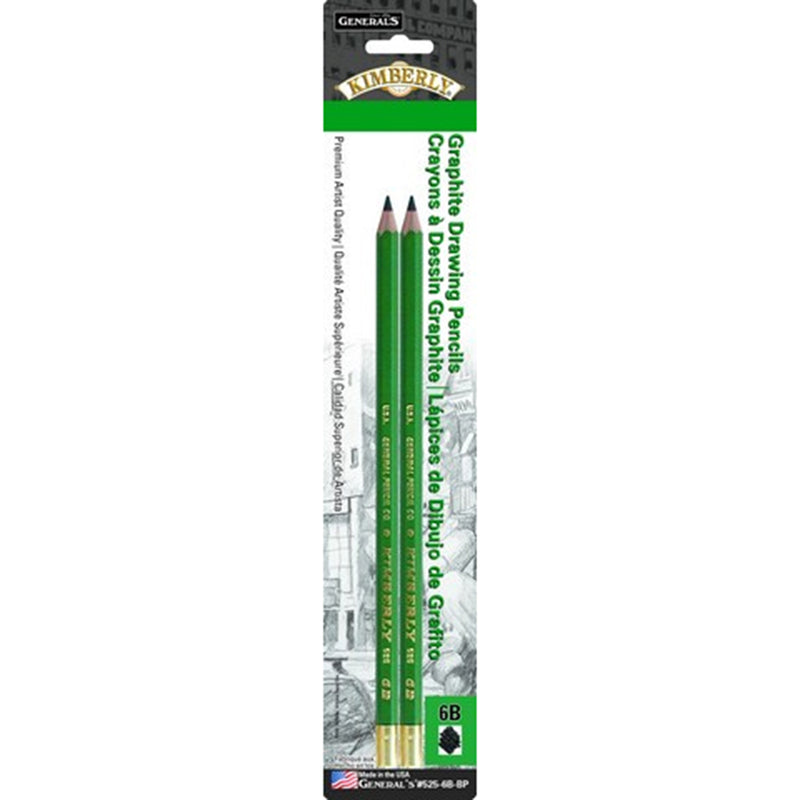 General Pencil 6B Kimberly Graphite Drawing Pencil 2 Pack Charcoal & Graphite Art Nebula