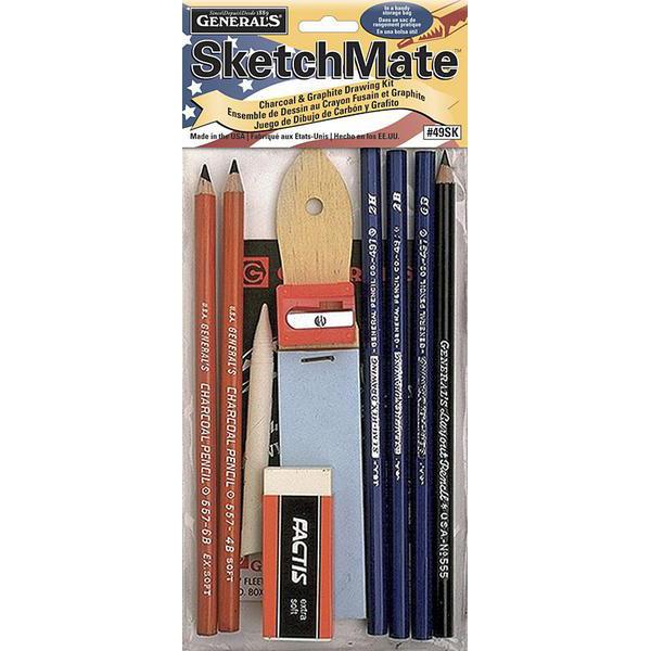 General Pencil SketchMate Charcoal & Graphite Drawing Kit Sketching & Drawing Pencils Art Nebula