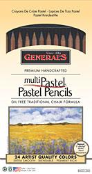 General's Multi Pastel Chalk Pencil - 24 color set Pastels & Chalks Art Nebula