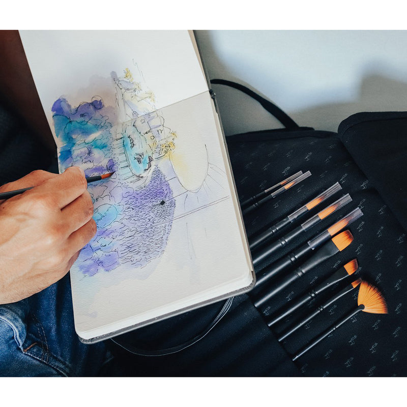 Etchr Lab Brush Set of 10 - Watercolor, Acrylic, Gouache Watercolor Brush Art Nebula