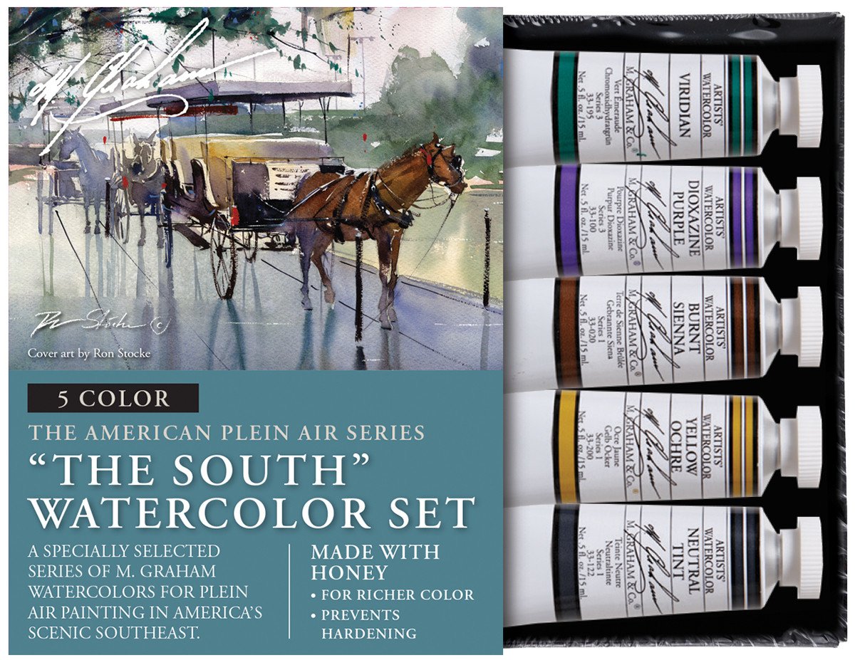 M. Graham Basic Watercolor 5-color Set - Meininger Art Supply