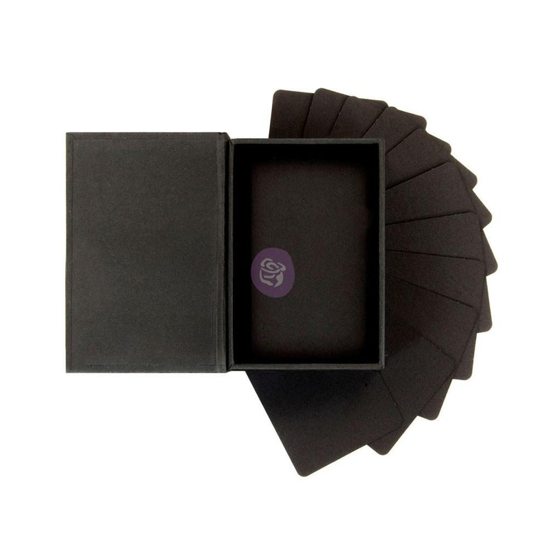 Prima Altered Card Set Black Paper Card Stock & Postcards Art Nebula