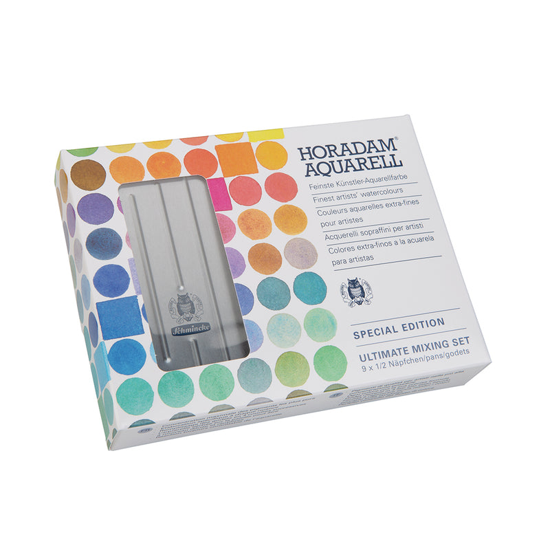 Schmincke Horadam Aquarell - Ultimate Mixing Set with 9 x 1/2 pans (Limited Edition) Watercolor Paint Art Nebula