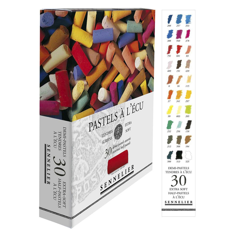 Sennelier Extra Soft Pastels 30 Half Stick - Assorted Set Pastels & Chalks Art Nebula