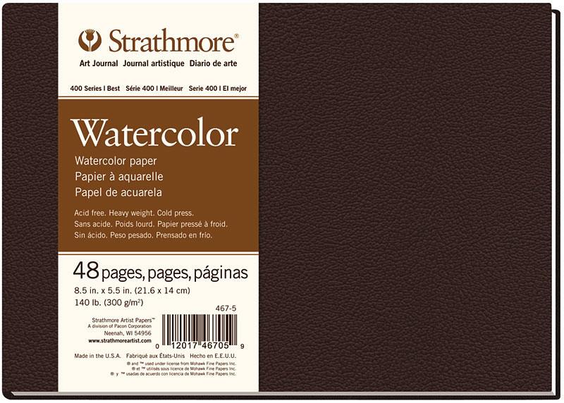 Strathmore Artist Papers 140 lb. (300 gsm) Watercolor Art Journal 48 Page Hardbound Book Sketchbooks & Journals Art Nebula