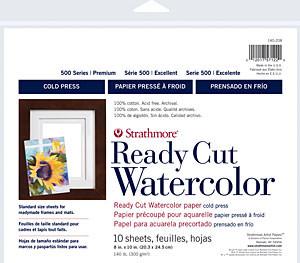 Strathmore Artist Papers 500 Series 140 lb. Ready Cut Watercolor Paper - COLD PRESS Watercolor Sheets & Rolls Art Nebula