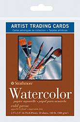 Strathmore Artist Papers Watercolor Artist Trading Cards 10 Pack Watercolor Sheets & Rolls Art Nebula