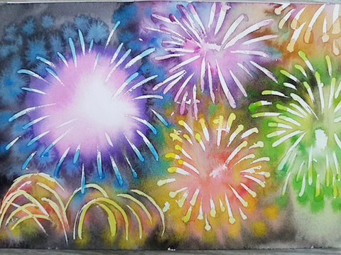 Painting Fireworks Art Nebula
