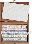Schmincke Horadam Artist Watercolour wooden box, 48 x 1/2 pans Watercolor Paint Art Nebula