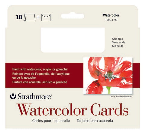 Strathmore Artist Papers 5" x 6.875" Full Watercolor Cards & Envelopes 10 Pack Card Stock & Postcards Art Nebula