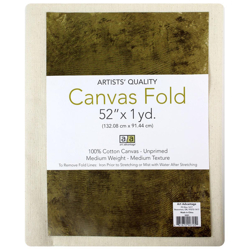 Art Advantage Canvas 52x1yd Unprimed Folded 100% Cotton Canvas Surfaces Art Nebula