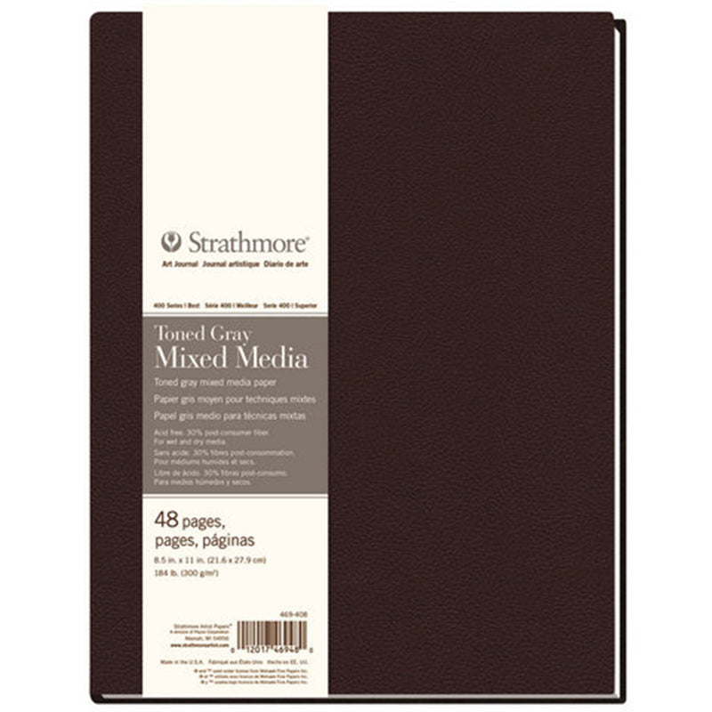 Strathmore Toned Gray Mixed Media Art Journal 48 Page Softcover Sketchbooks & Journals Art Nebula