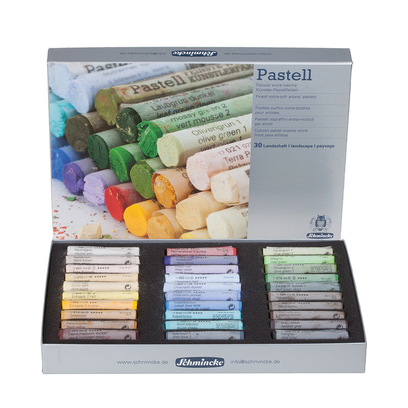Schmincke Extra-Soft Pastel Landscape Set, Set of 30 Colors Pastels & Chalks Art Nebula