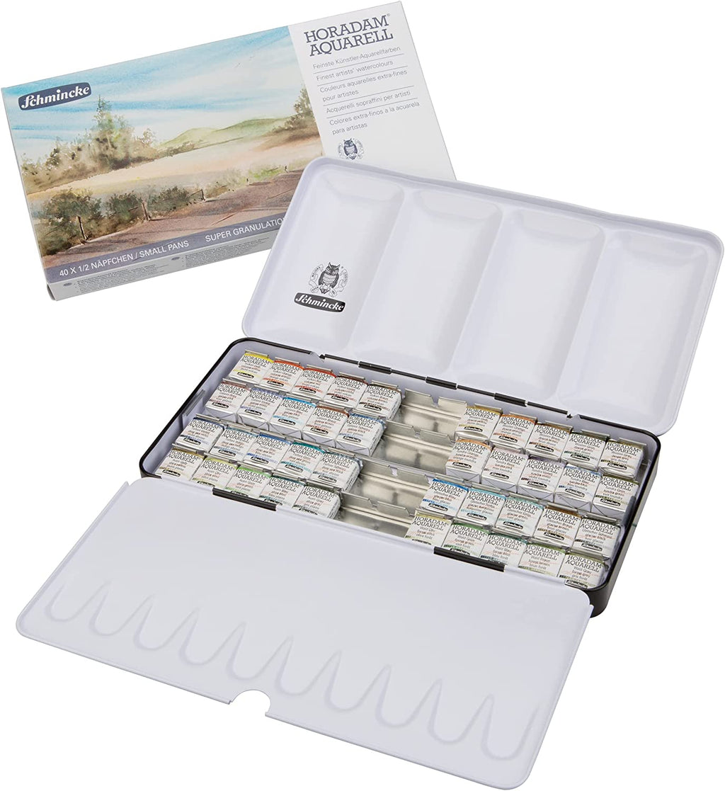 Schmincke HORADAM® AQUARELL, Super Granulation, 14 945 044 Foresta Grigio, 1/2 ciotole, toni molto granulanti, colori acquerelli fini, super granulanti Schmincke HORADAM® AQUARELL, Super Granulation, 14 945 044 Foresta Grigio, 1/2 ciotole, toni molto granulanti, colori acquerelli fini, super granulanti