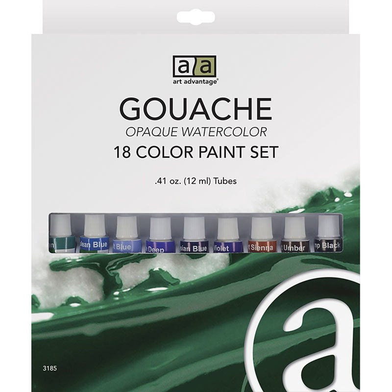 Art Advantage 12 ml Gouache Paint 18 Color Set Gouache Art Nebula