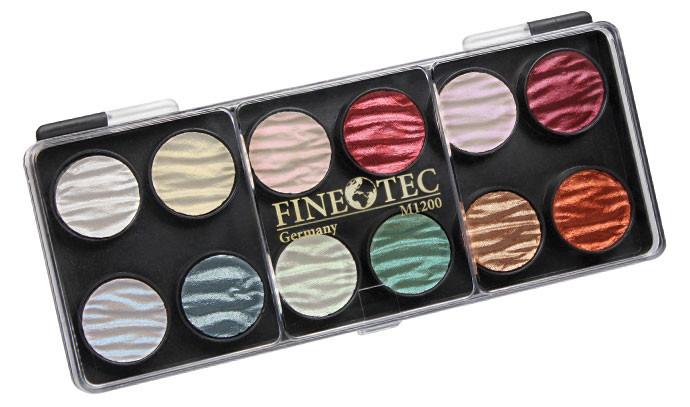 Coliro (made by Finetec GmbH Germany) M1200 - 12 Pearl Colors Watercolor Paint Art Nebula