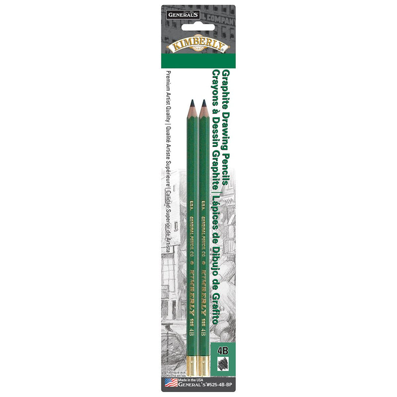 General Pencil 4B Kimberly Graphite Drawing Pencil 2 Pack Charcoal & Graphite Art Nebula