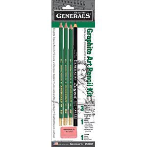 General Pencil Kimberly Graphite 4 Pencil kit Charcoal & Graphite Art Nebula