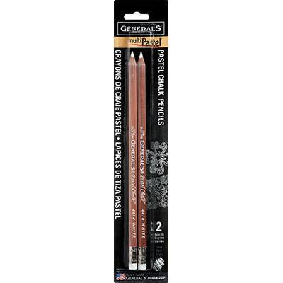 General's Multi Pastel Chalk Pencil - 2 pcs White set Pastels & Chalks Art Nebula