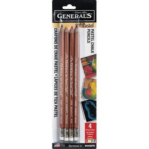 General's Multi Pastel Chalk Pencil - Primary colors 4pcs set Pastels & Chalks Art Nebula