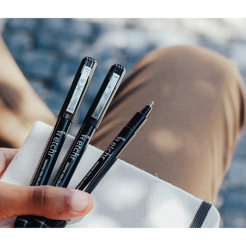 Etchr Black Graphic Pen Collection