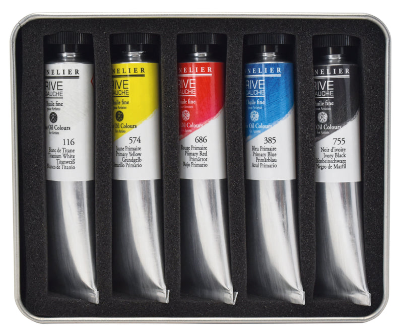 Sennelier Rive Gauche Fine Oil Colour Test Pack - 5 color 21 ml tubes Oil Paint Art Nebula