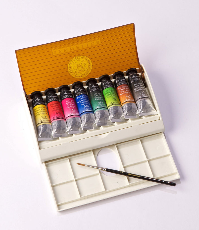 Sennelier 98 Artist Watercolour Wooden box set - 10ml Tube