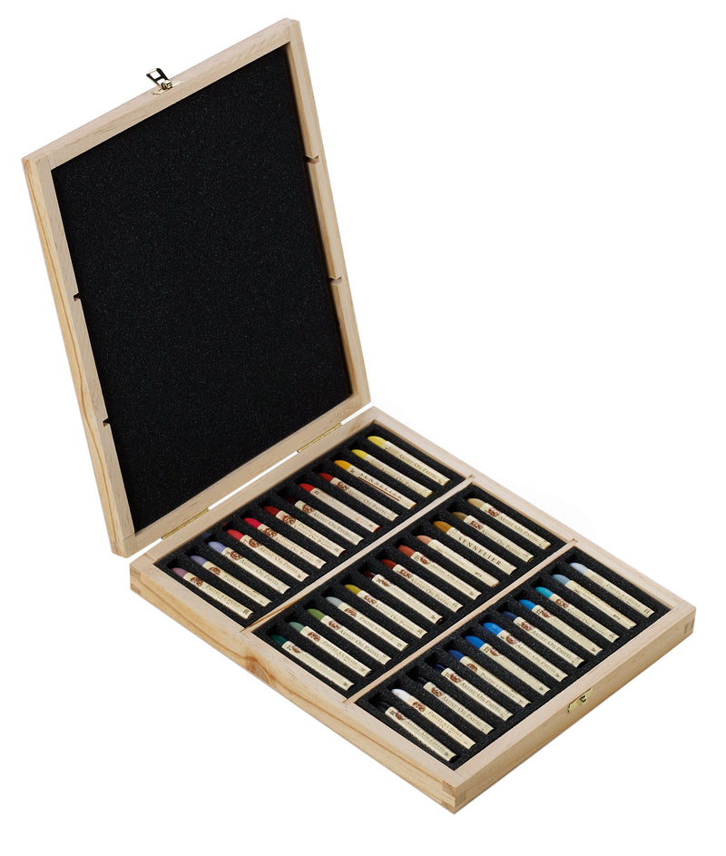 Sennelier Oil Pastels (Standard, 5ml) - 36-Color Wooden Set Pastels & Chalks Art Nebula