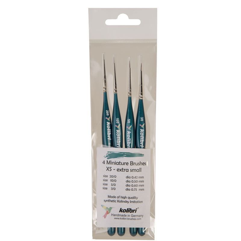 Kolibri Series 121 Synthetic Kolinsky Brush Set for Miniature Painting Detail Brushes Art Nebula