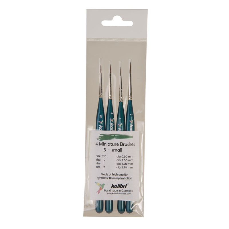 Kolibri Series 121 Synthetic Kolinsky Brush Set for Miniature Painting Detail Brushes Art Nebula