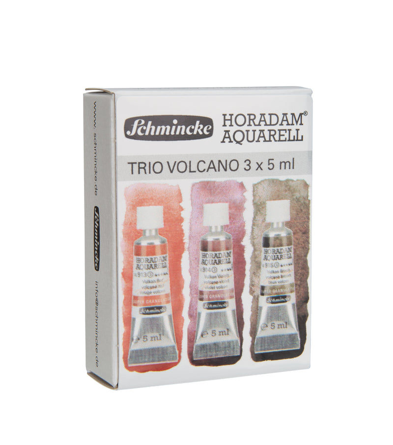 Schmincke Horadam Aquarell Trio - Volcano, 3 x 5 ml Watercolor Paint Art Nebula