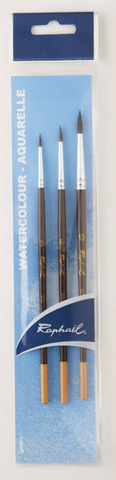 Raphael 835 Watercolor Brush Set - Petit Gris - 835.2, 835.6, 835.10 Watercolor Brush Art Nebula
