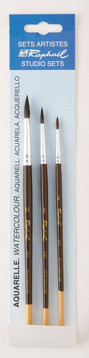 Raphael 835 Watercolor Brush Set - Petit Gris - 835.4, 835.8, 835.14 Watercolor Brush Art Nebula