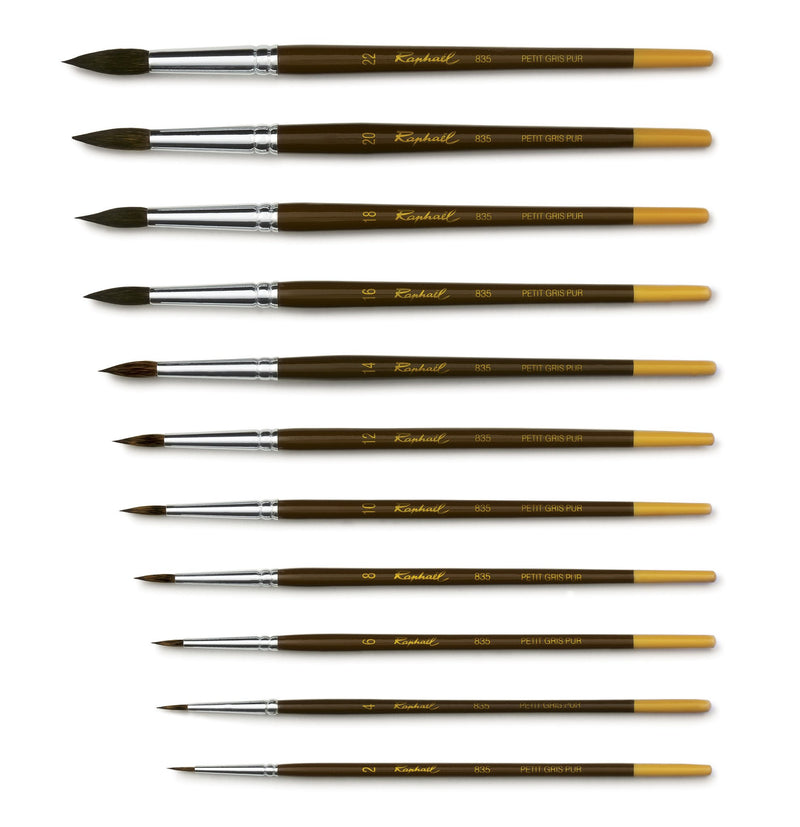Raphael Series 835 - Petit Gris - Round Brush Watercolor Brush Art Nebula