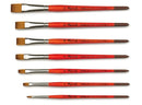 Raphael Series 8796 - Kaerell "S" Orange - Flat Brush Watercolor Brush Art Nebula