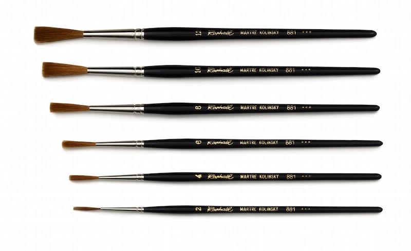 Raphael Series 881 Kolinsky Sable Square Edge Lettering Brush