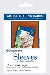 Strathmore Artist Papers Clear Sleeves Artist Trading Cards 5 Pack - Art Nebula