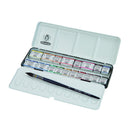 Schmincke Horadam Artist Watercolour Set - 12 Half Pans + 6 Full Pan Leather Case Limited Watercolor Paint Art Nebula