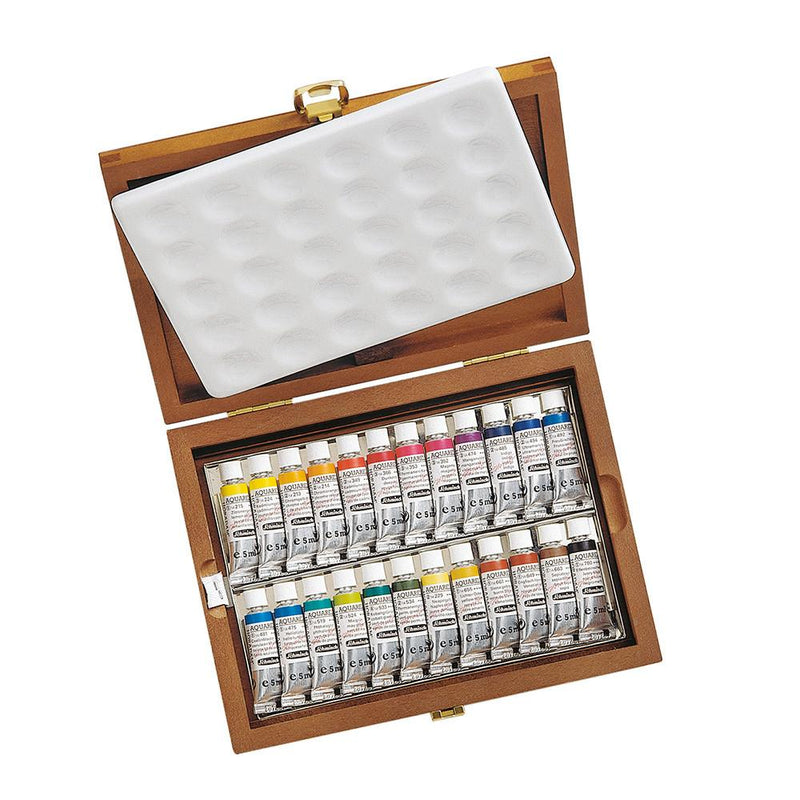 Schmincke Horadam Aquarell Watercolor - Metal Box Set of 18, 5ml Tubes
