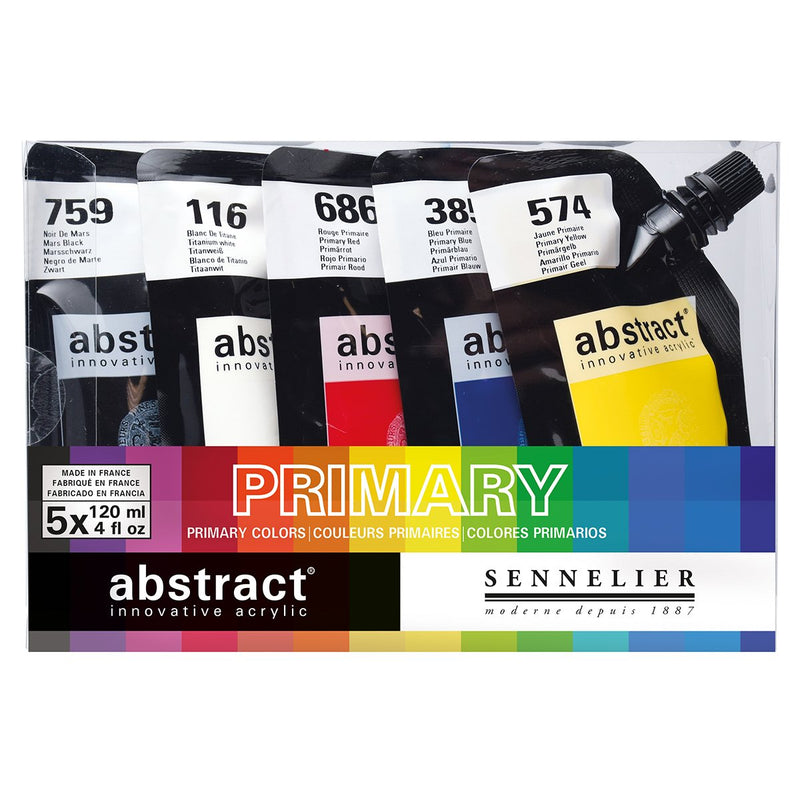 Sennelier Abstract Acrylic - 5 Pouch Set 120ml Acrylic Paint Art Nebula