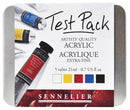 Sennelier Artist Extra Fine Acrylic Test Pack - 5 color 21ml tube Acrylic Paint Art Nebula