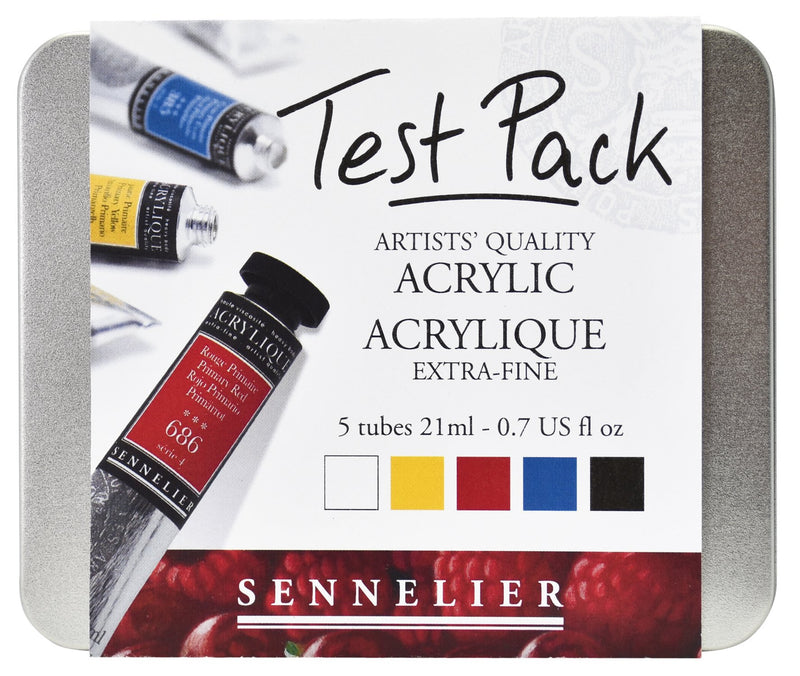 Sennelier Artist Extra Fine Acrylic Test Pack - 5 color 21ml tube Acrylic Paint Art Nebula