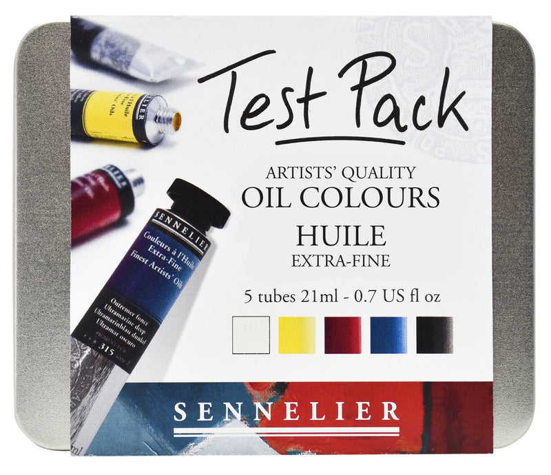 Sennelier Artist Extra Fine Oil Colour Test Pack - 5 color 21ml tube Oil Paint Art Nebula