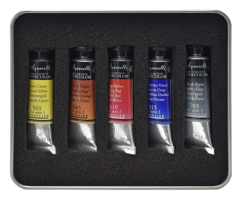 Sennelier Artist Watercolor Test Pack - 5 color 10ml tube Watercolor Paint Art Nebula