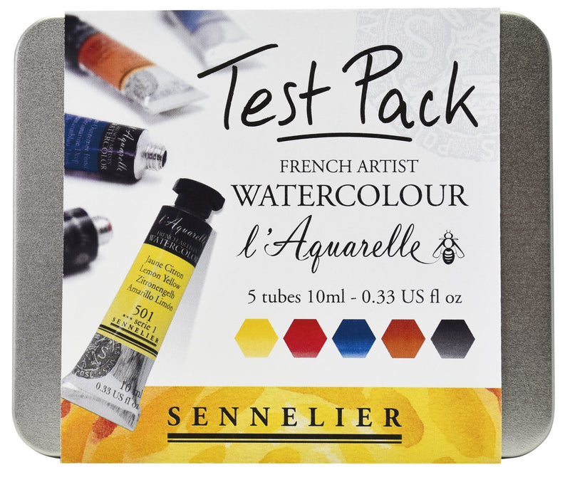 Sennelier Artist Watercolor Test Pack - 5 color 10ml tube Watercolor Paint Art Nebula