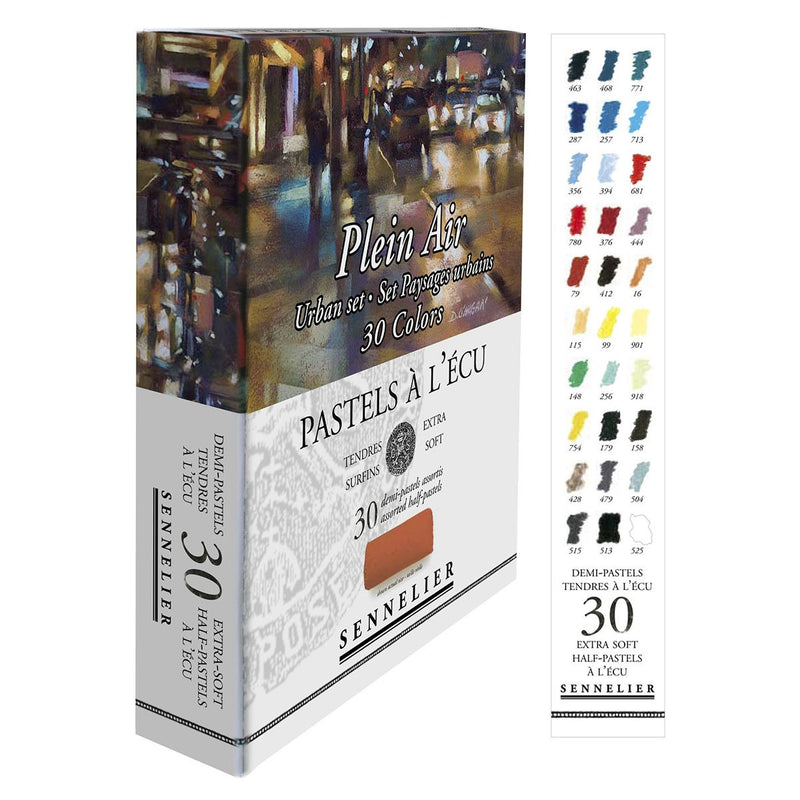 Sennelier Extra Soft Pastels 30 Half Stick - Urban Landscape Set Pastels & Chalks Art Nebula