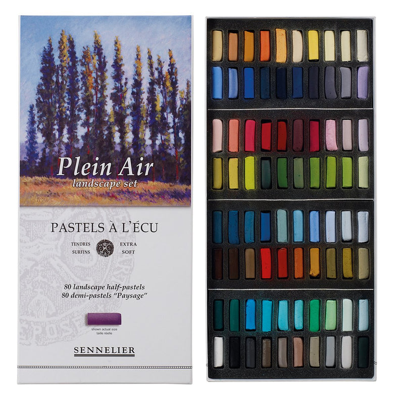 Sennelier Extra Soft Pastels 80 Half Stick - Plein Air Landscape Set Pastels & Chalks Art Nebula