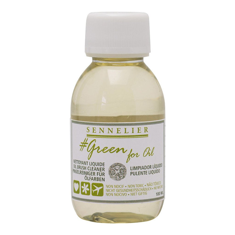 Sennelier Green for Oil - Oil Brush Cleaner 100ml Brush Care Art Nebula