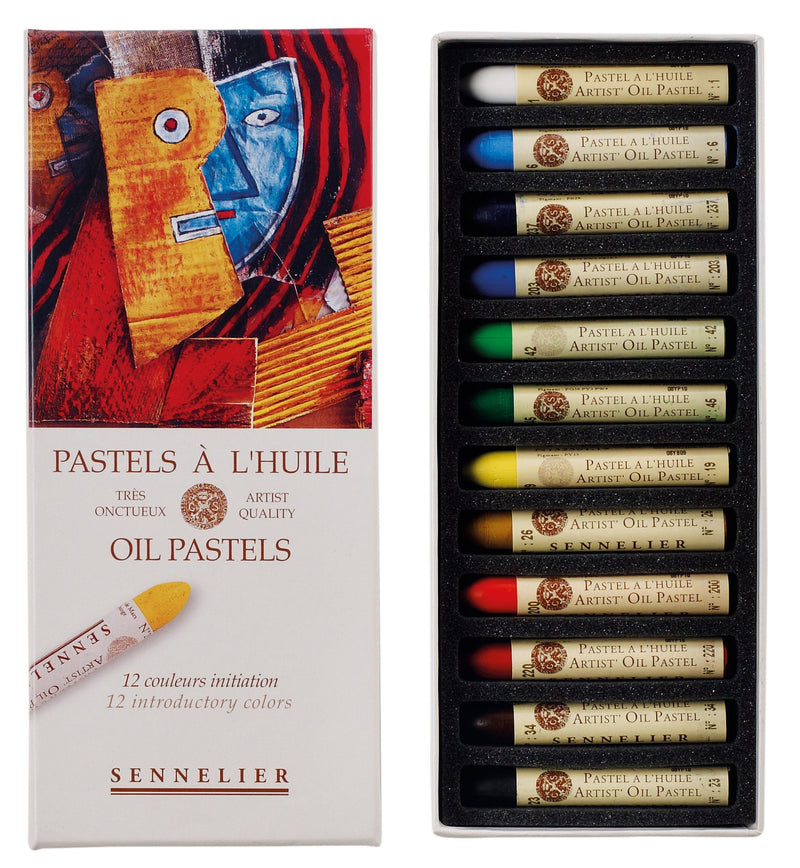 Sennelier Oil Pastels Cardboard Set - 12-colors Initiation Pastels & Chalks Art Nebula